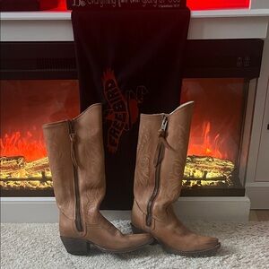 Freebird Tan Heeled Boots